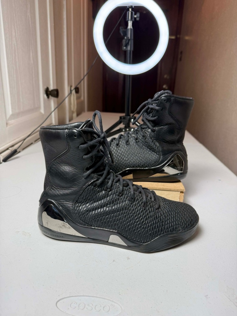 Nike Kobe 9 KRM EXT Shoes Mens Sz 9 Black Mamba High
Top Chrome 716993-001